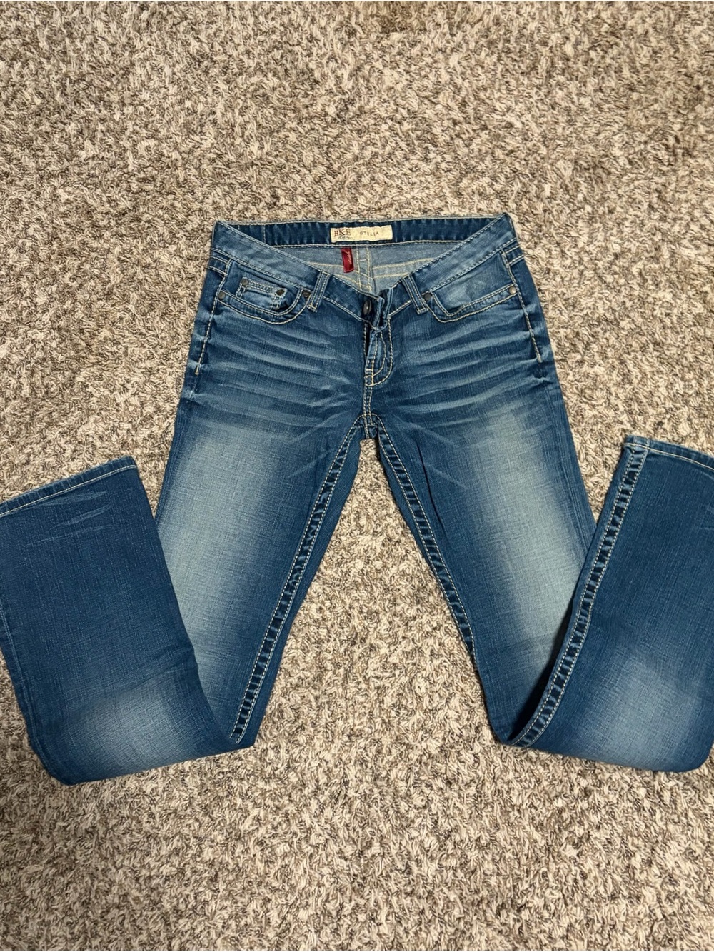 BKE Stella Jeans Blue Denim with Red Tab